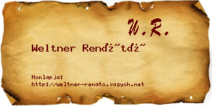 Weltner Renátó névjegykártya